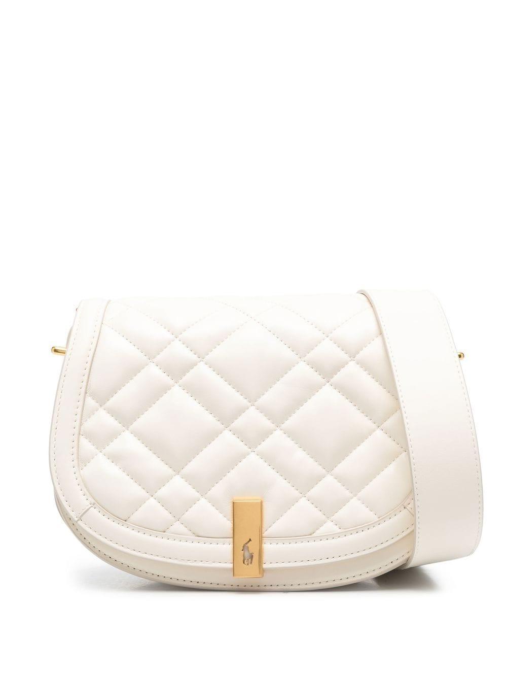 Polo Ralph Lauren Quiltedfinish Saddle Crossbody Bag in White Lyst