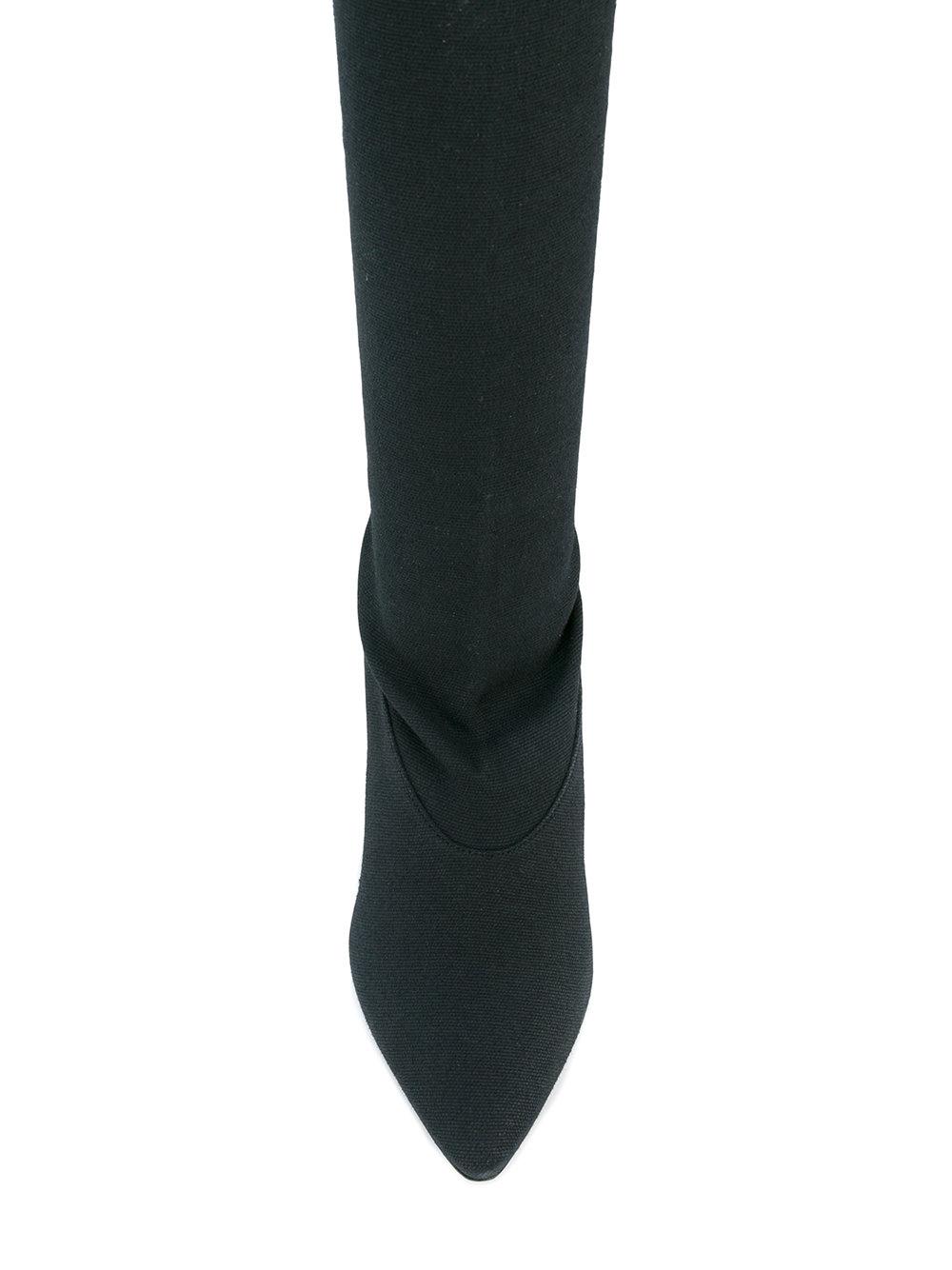 Yeezy Season 4 Thigh-high Sock Boots in Black | Lyst