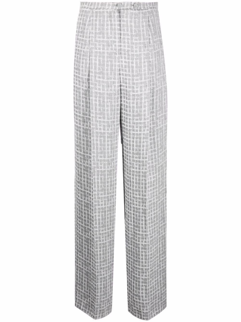 レディース グレー チェック ハイウエストパンツ Zdravodaste Org