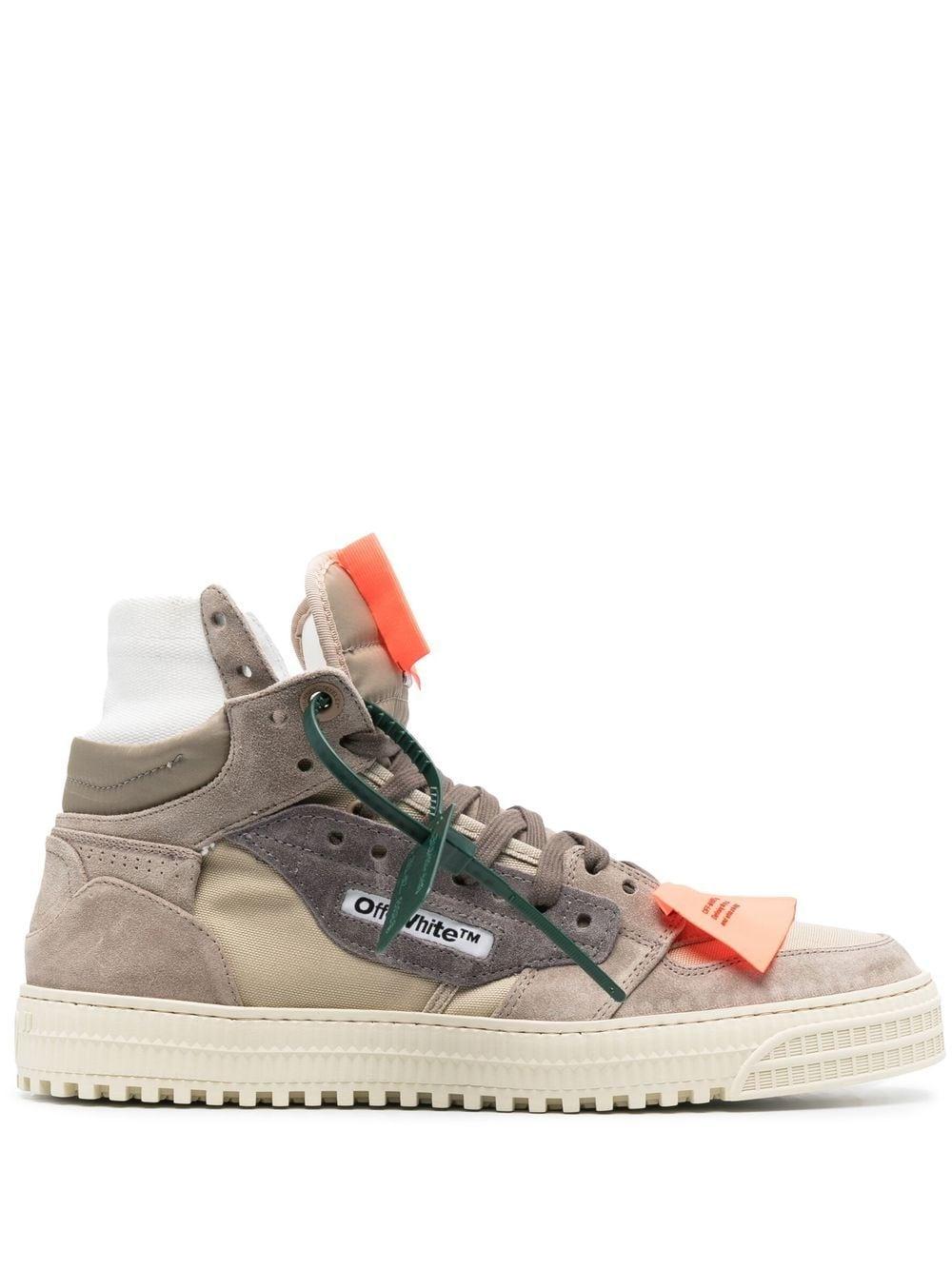 OffWhite c/o Virgil Abloh Arrows Motif Suede Hitop Sneakers in Brown