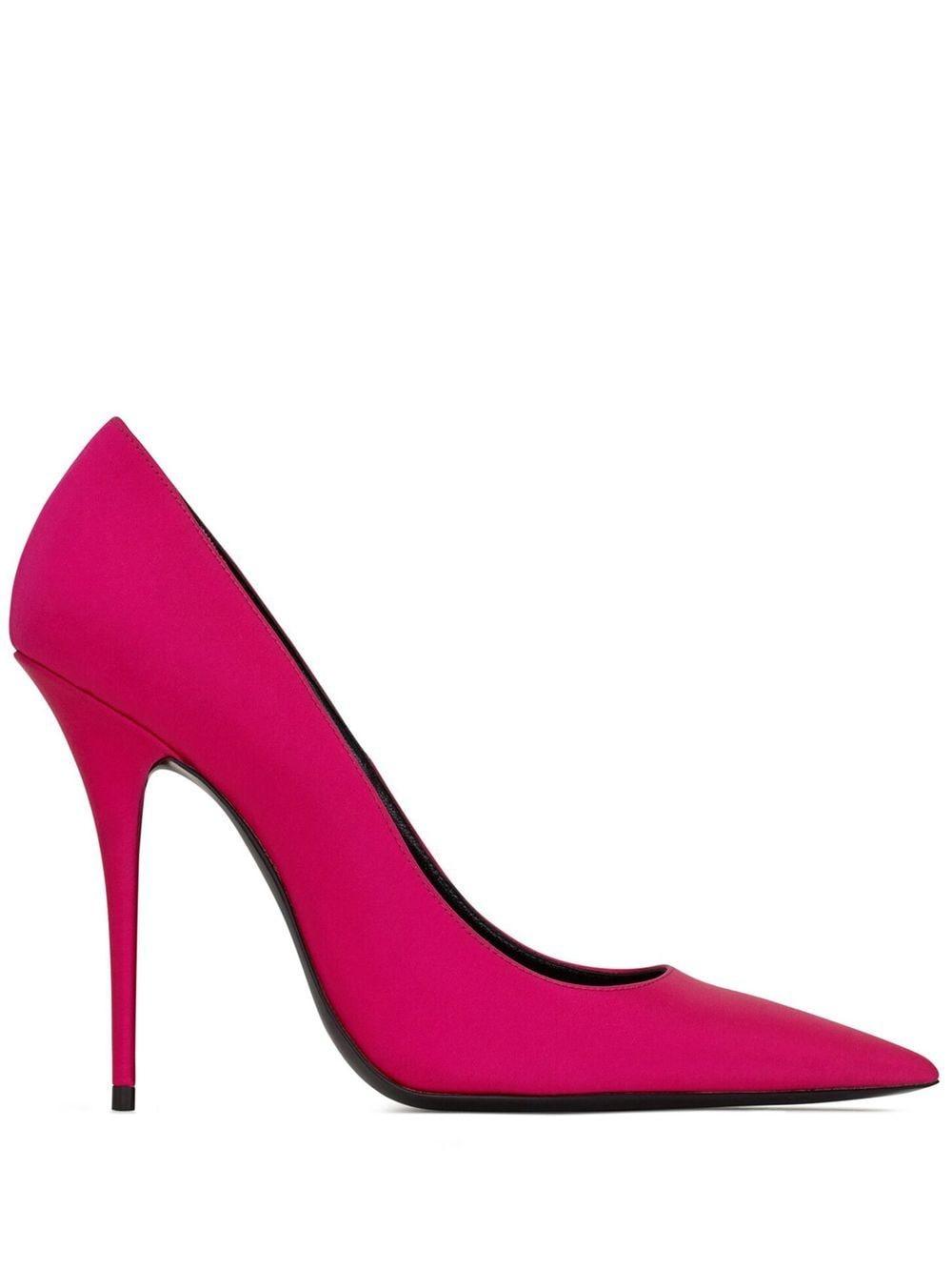 Saint Laurent Marylin 110mm Satin Pumps in Pink | Lyst