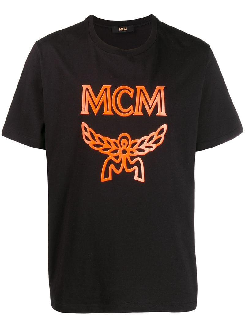 MCM Cotton Logo Short Sleeve T Shirt in bk (Black) for Men | Lyst