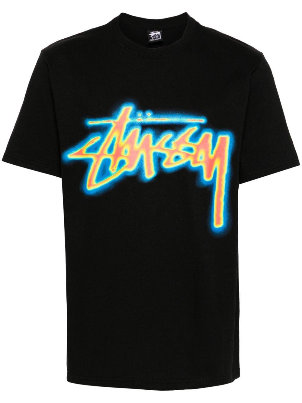 Tシャツ・カットソー Stussy \"Basic Stock\" thermal t-shirt Orange Stussy Thermal Stock T-Shirt in Black for Men | Lyst