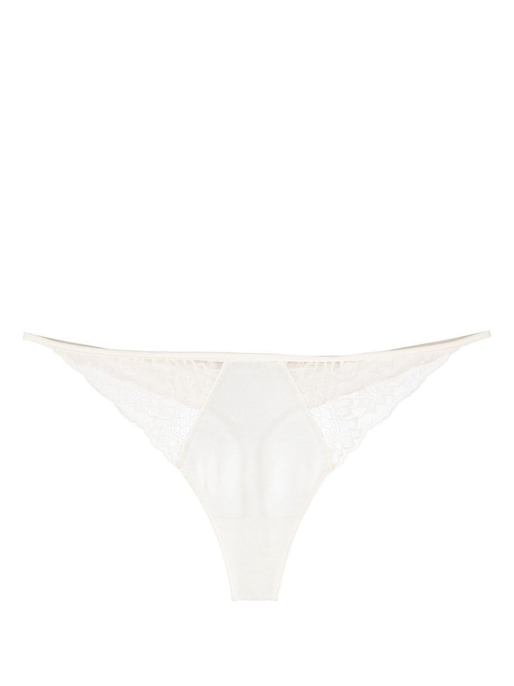Calvin Klein Floral Lace Thong in White | Lyst