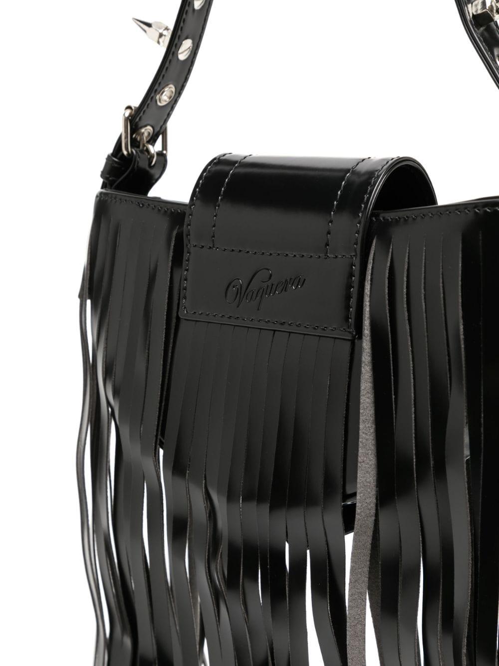 VAQUERA Fringe-detail Studded Mini Bag in Black | Lyst