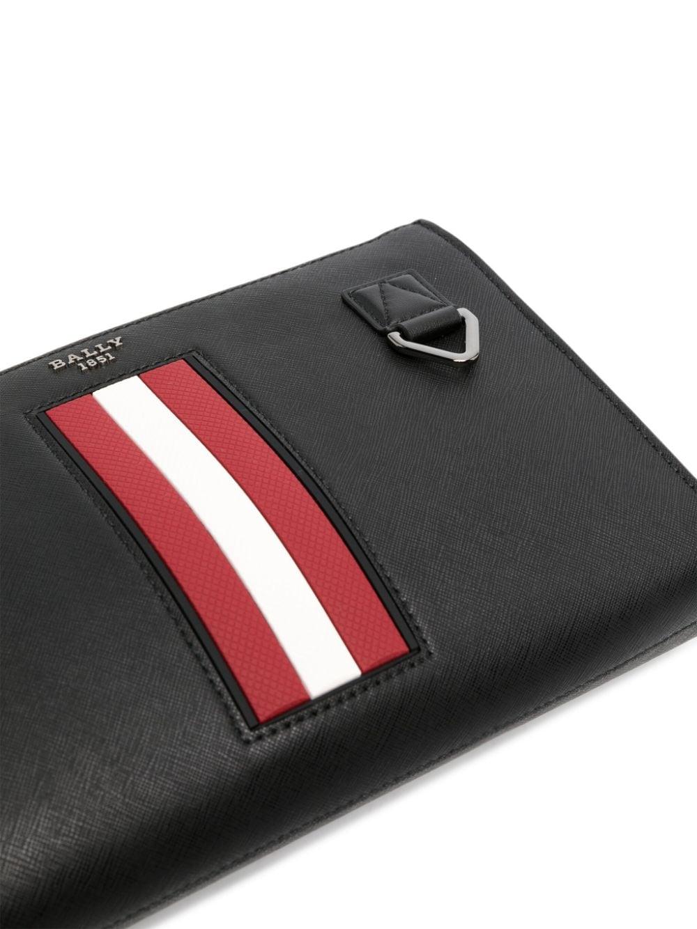 Bally Stripe-detail Clutch Bag in Black for Men