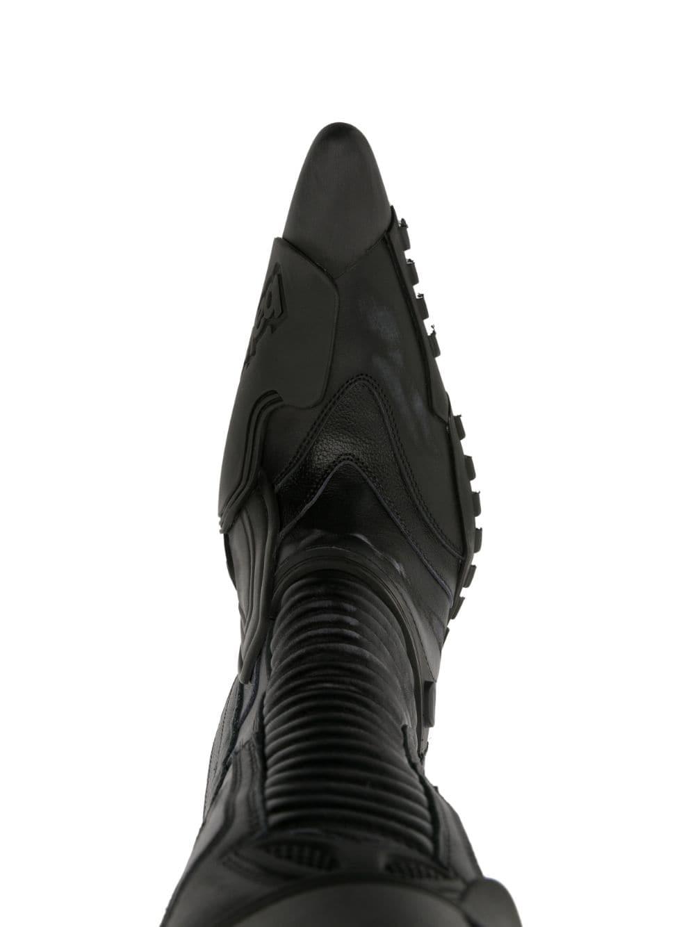 D.HYGEN - Horse Leather Shark Sole Lace-Up Boots 