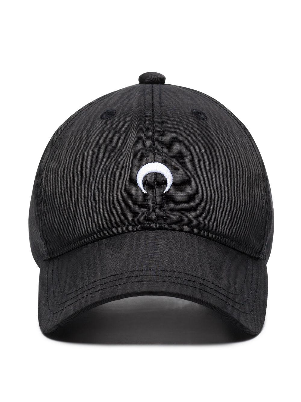 Marine Serre Marine Moon Cap in Black 