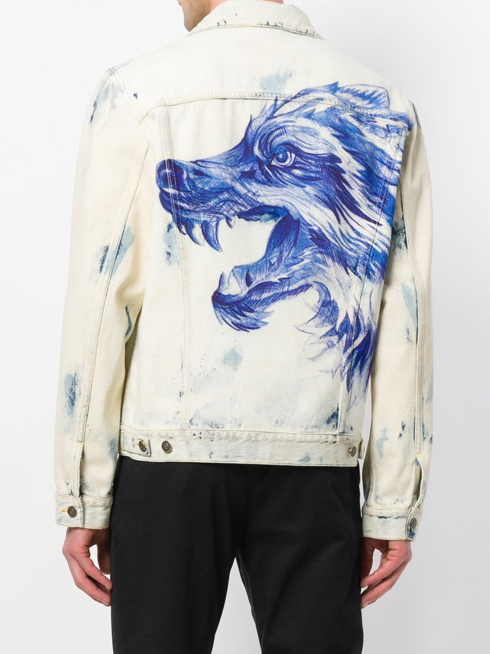 Gucci Wolf Print Denim Jacket for Men 