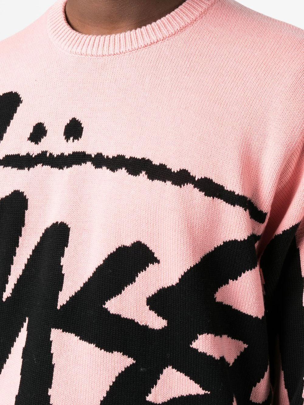 Stussy Logo-knit Jumper in Pink for Men | Lyst UK