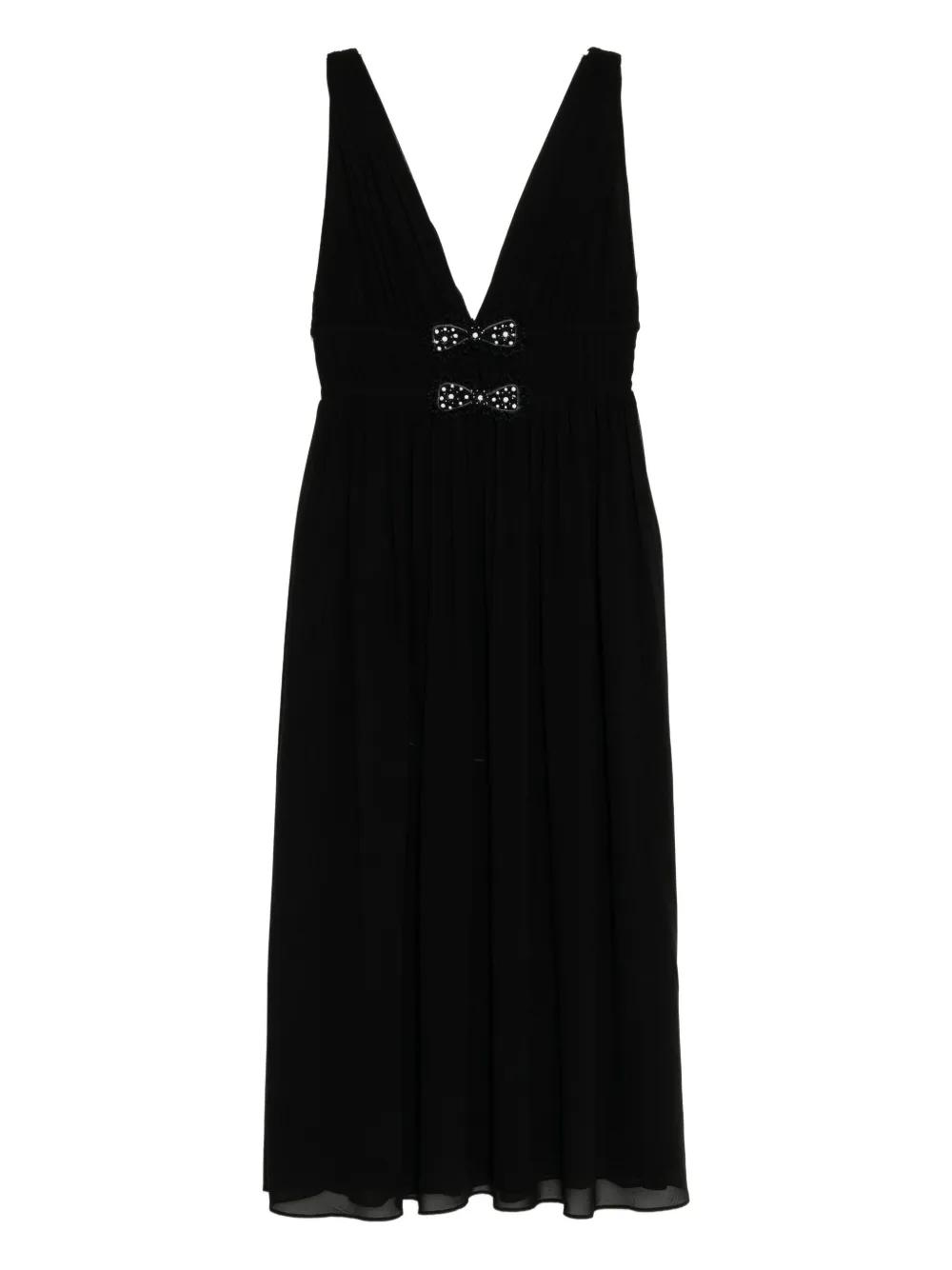 Cynthia Rowley Amelie Midi Dress in Black | Lyst