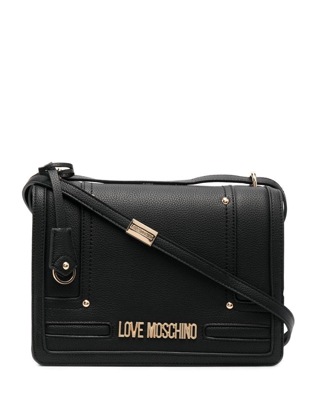 Love Moschino Logo-plaque Crossbody Bag in Black - Save 6% | Lyst