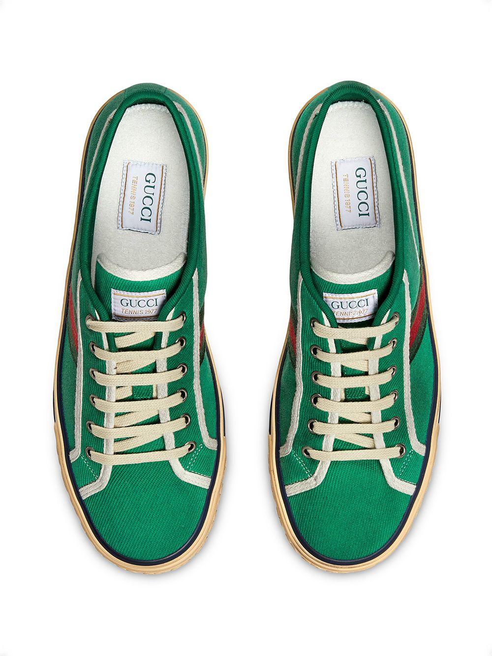 Gucci Cotton Tennis 1977 Sneakers in Green for Men - Lyst