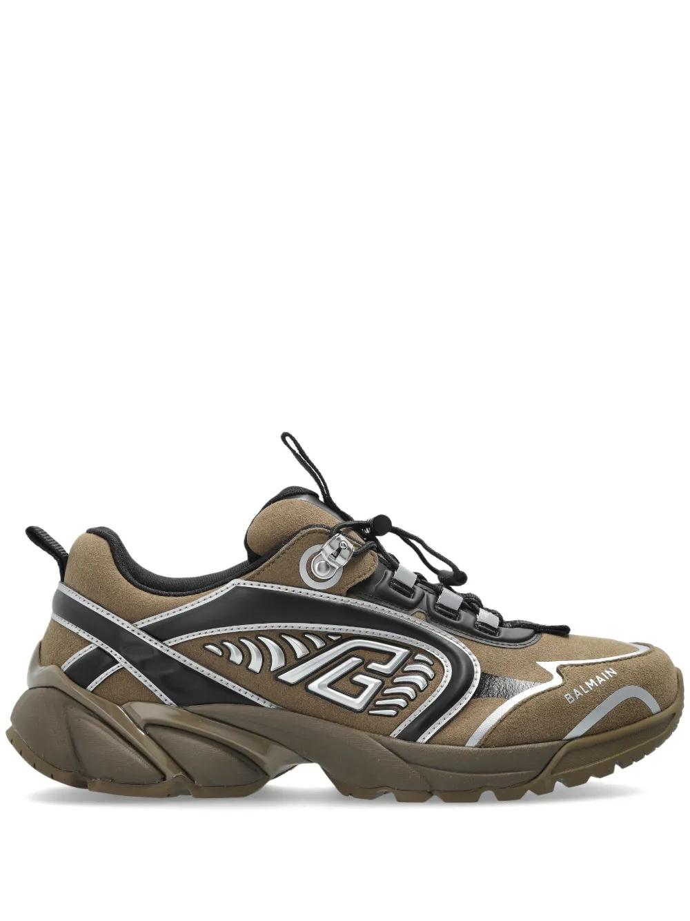 スニーカー Cosmic Dust sneakers - Balmain - Leather - Khaki Cosmic Dust | BALMAIN