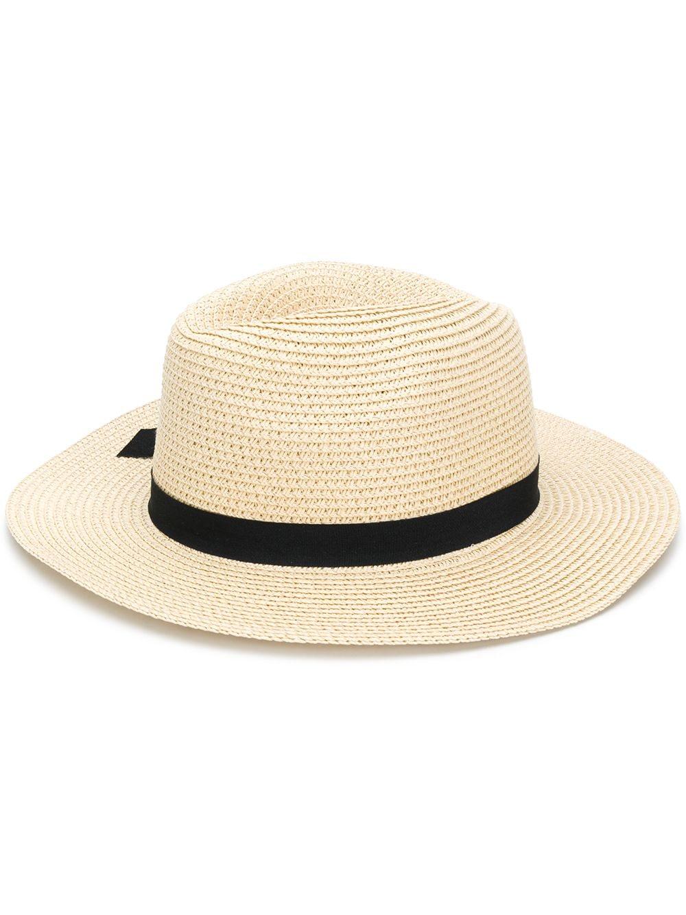 Polo Ralph Lauren Bow-band Straw Hat in Natural - Lyst