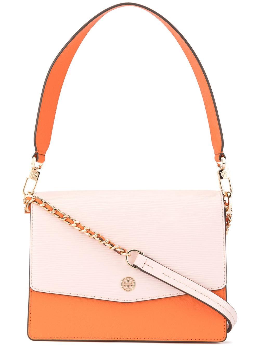Tory Burch Cotton Robinson Convertible Shoulder Bag in Orange Lyst