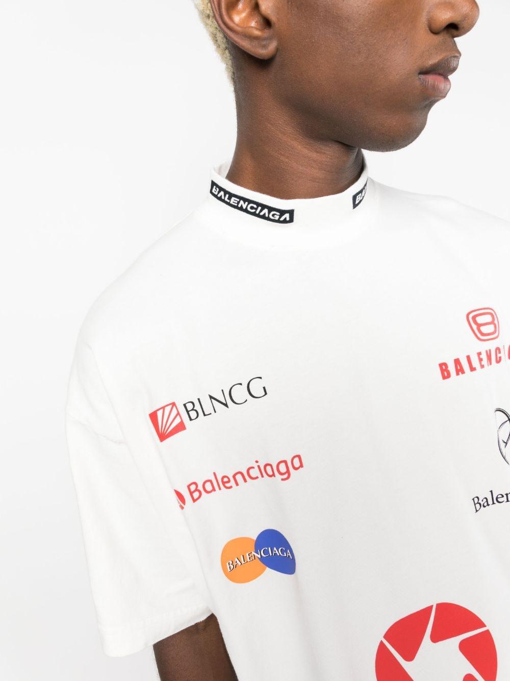 Balenciaga Ripped logo-print T-shirt - Farfetch