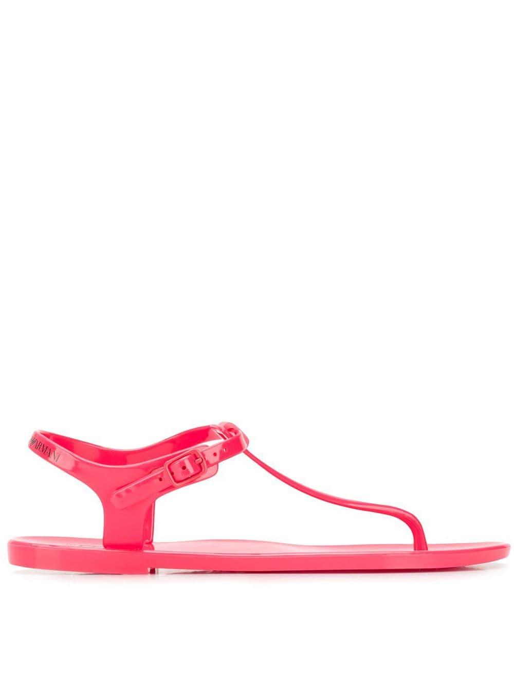 EA7 Thong Strap Sandals in Pink - Lyst