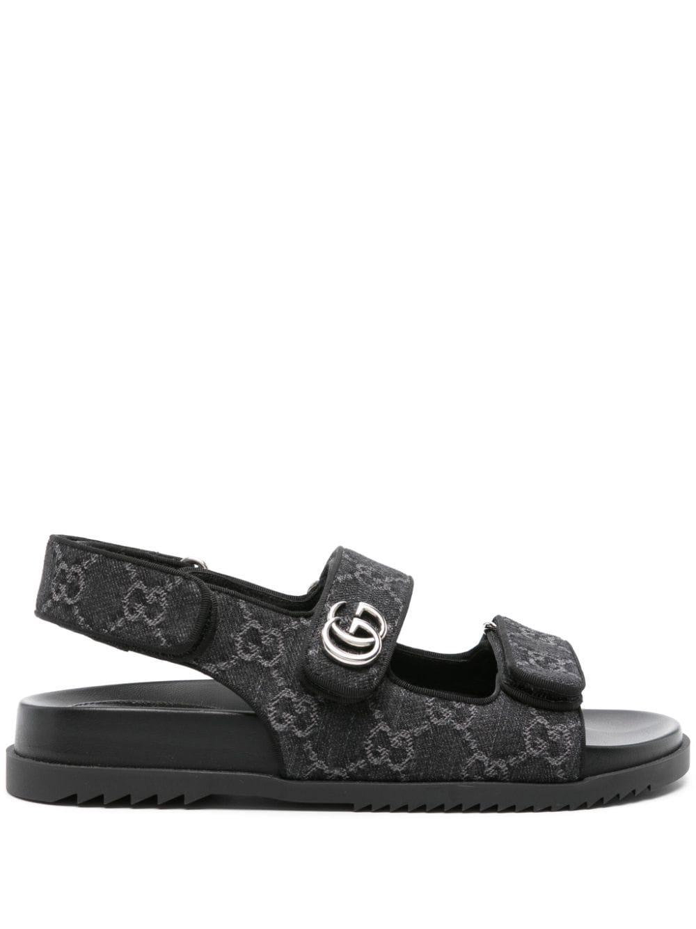 Gucci Denim Sandalen in het Zwart | Lyst NL