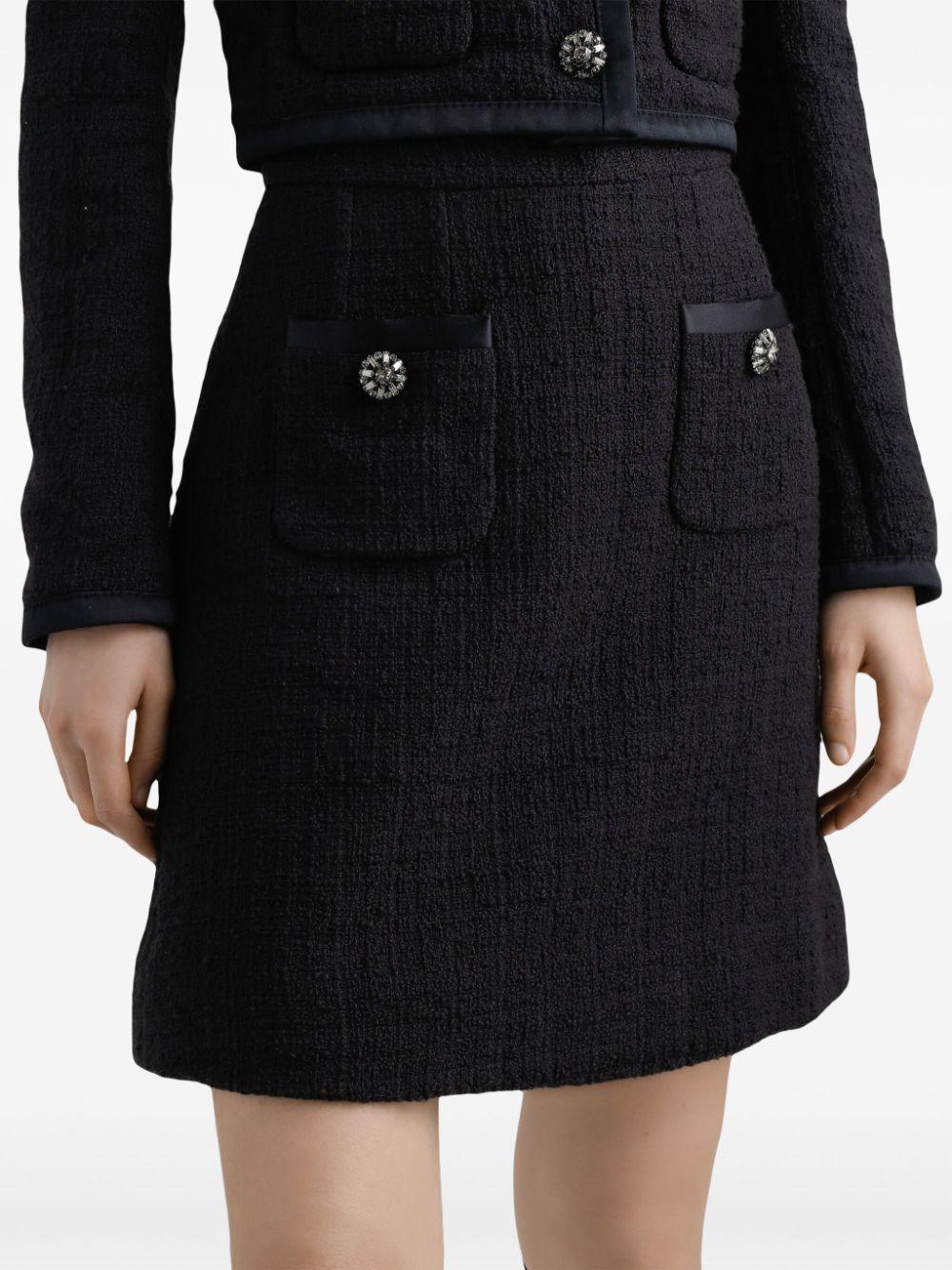 Dolce & Gabbana レディース ブラック テクスチャーニット ミニ