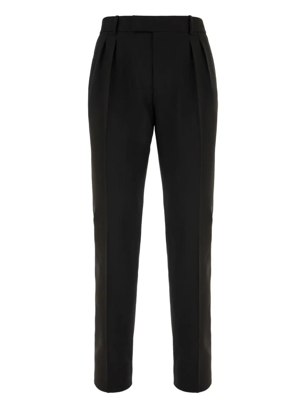 パンツ alexander mcqueen PANTS (830041QJAAC 1000) Men's Low-waisted Cigarette Trousers in Black | Alexander