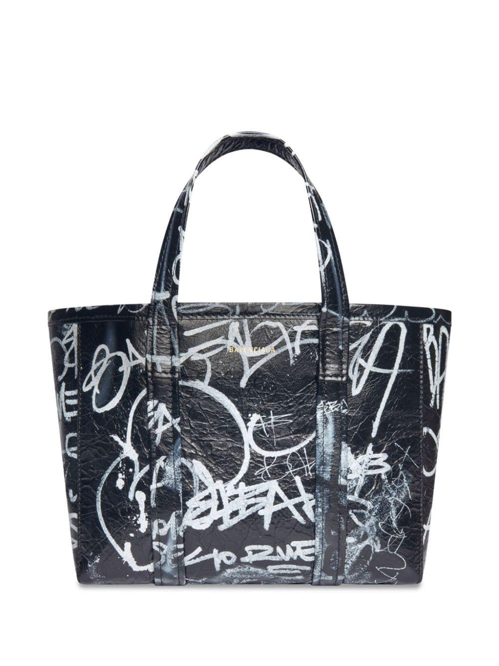 Balenciaga Hourglass S graffiti-print Tote Bag - Farfetch