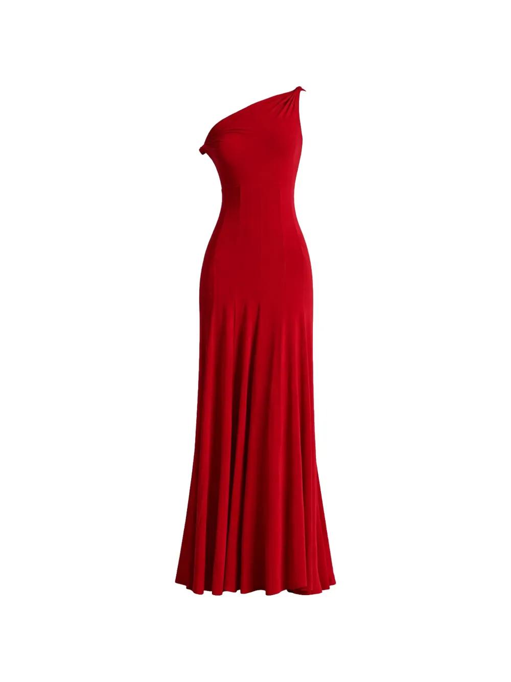 open lace back dress Alice and Olivia Anja One Shoulder Dress MSRP $495 – DGFOutlet main image 1
