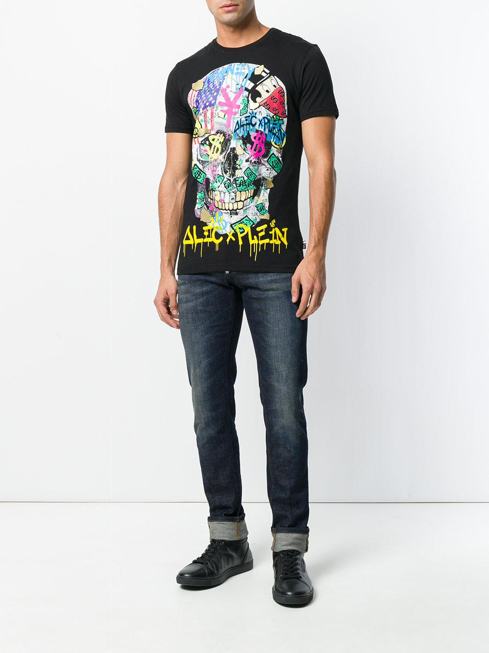 Philipp Plein Cotton Alec Skull T-shirt in Black for Men | Lyst