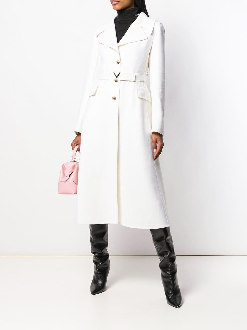 white midi coat