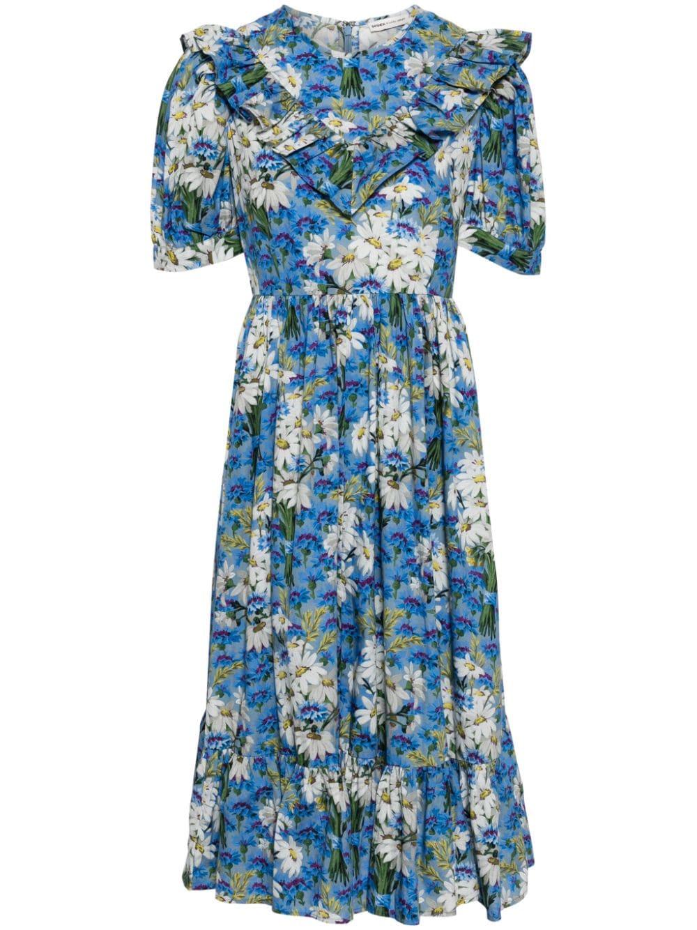 Batsheva x Laura Ashley Fells floral midi dress - Multicolour