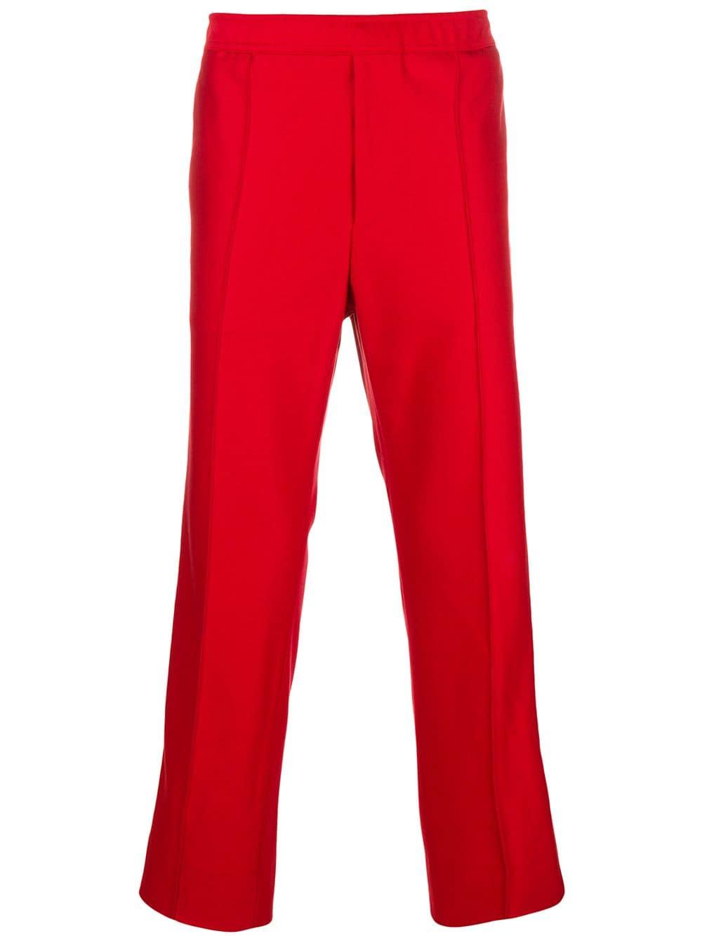 trousers with red side stripe