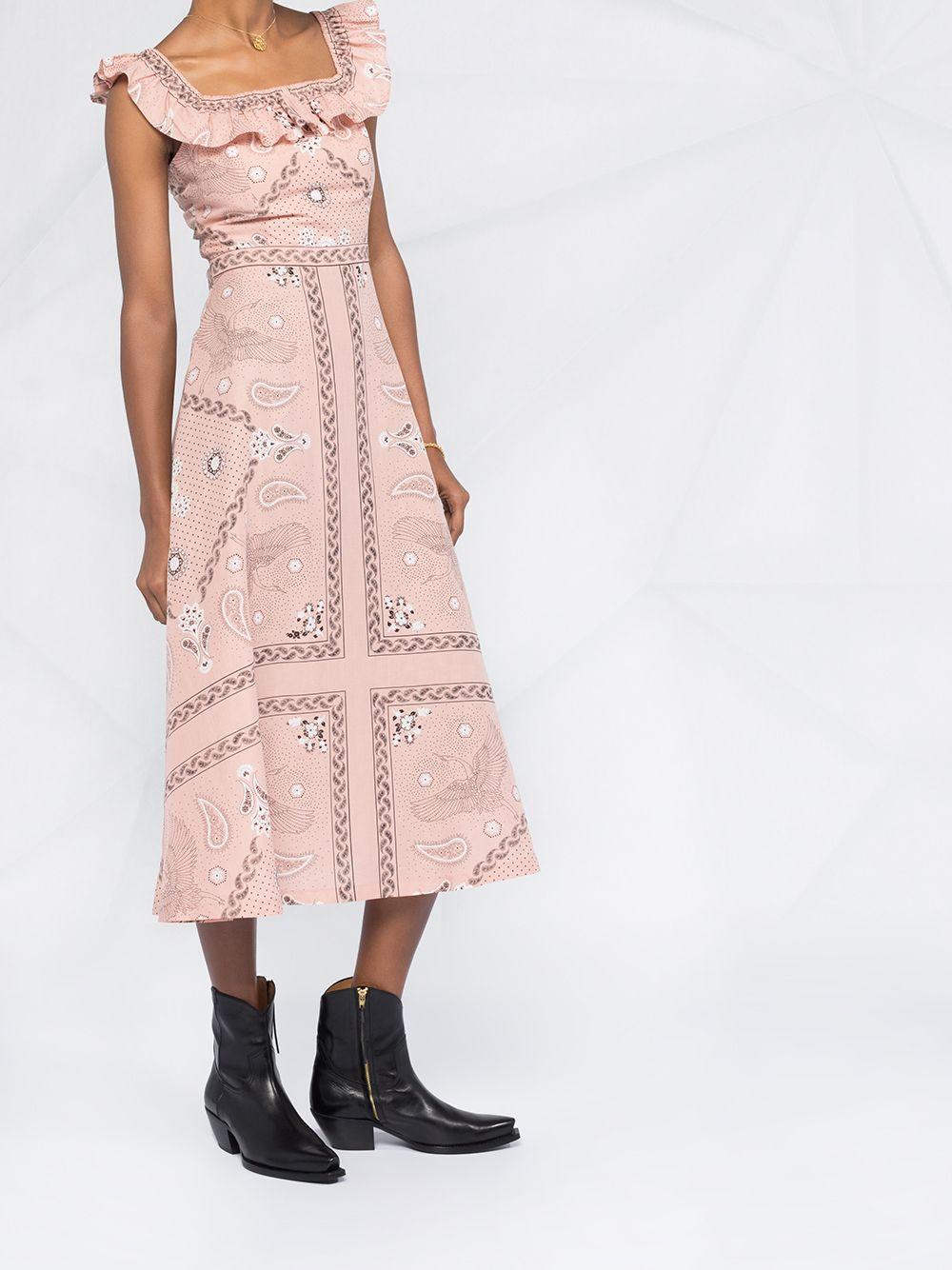 Sandro Gale Ruffled Trim Dress in Pink Lyst