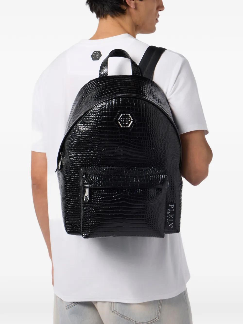Philipp Plein Top-Handle Leather Backpack in Black for Men | Lyst