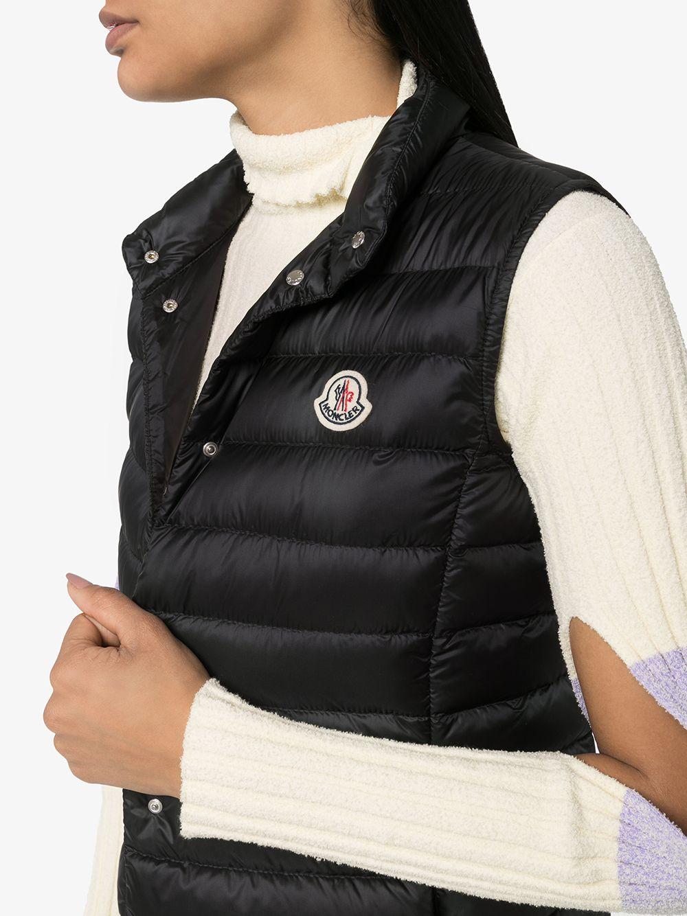 Moncler Synthetic Liane Quilted Down Gilet in Midnight Blue (Black) | Lyst
