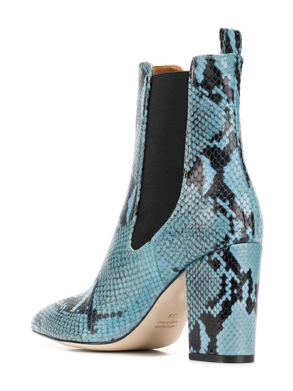 blue python boots