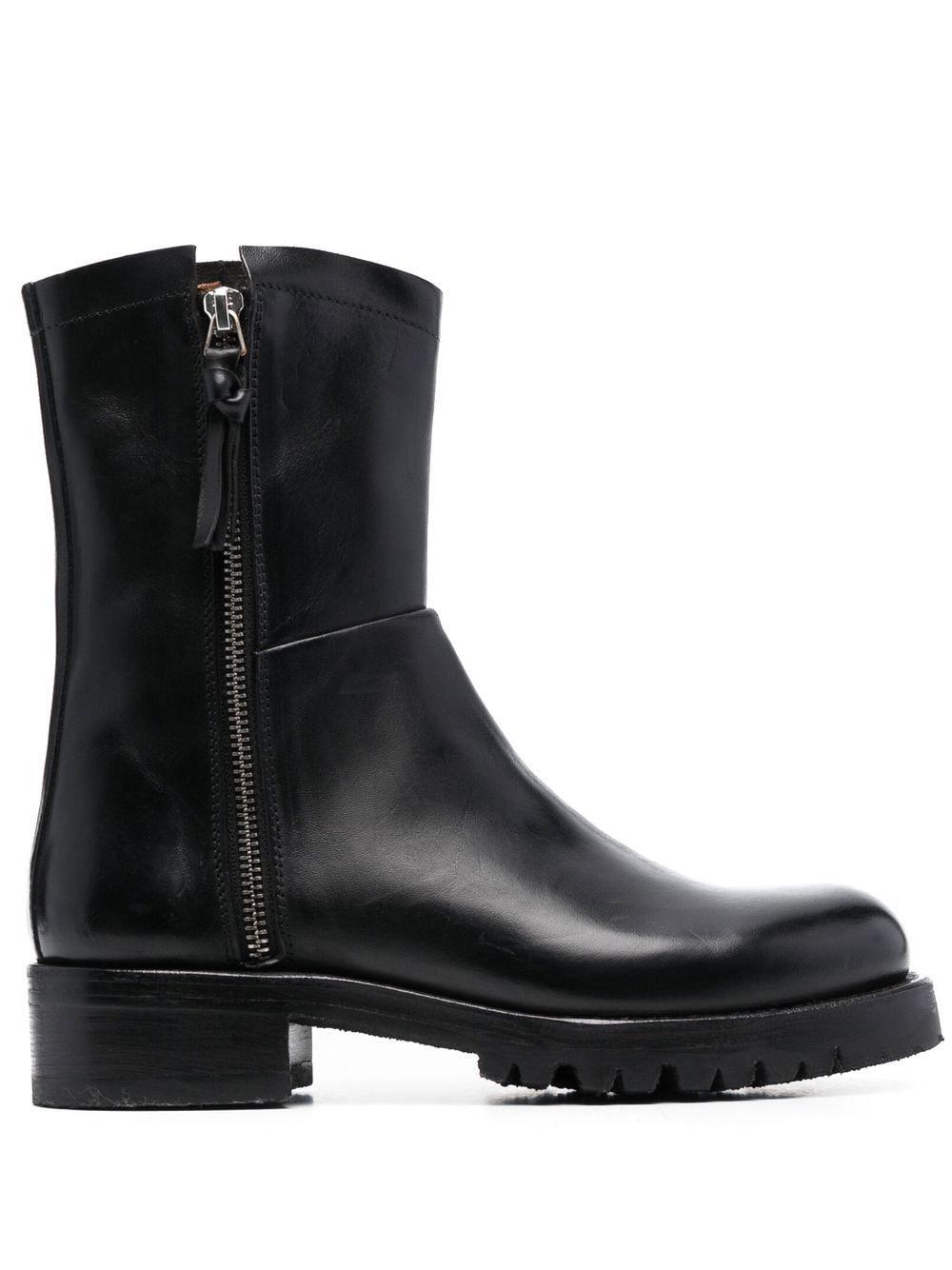 Alberto Fasciani Ankle-length Leather Boots in Black | Lyst