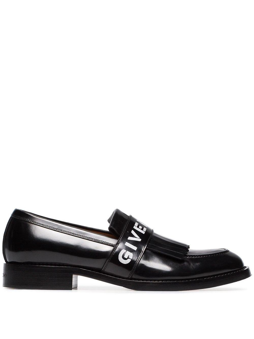 Givenchy Logo Fringe Leather Loafers in 