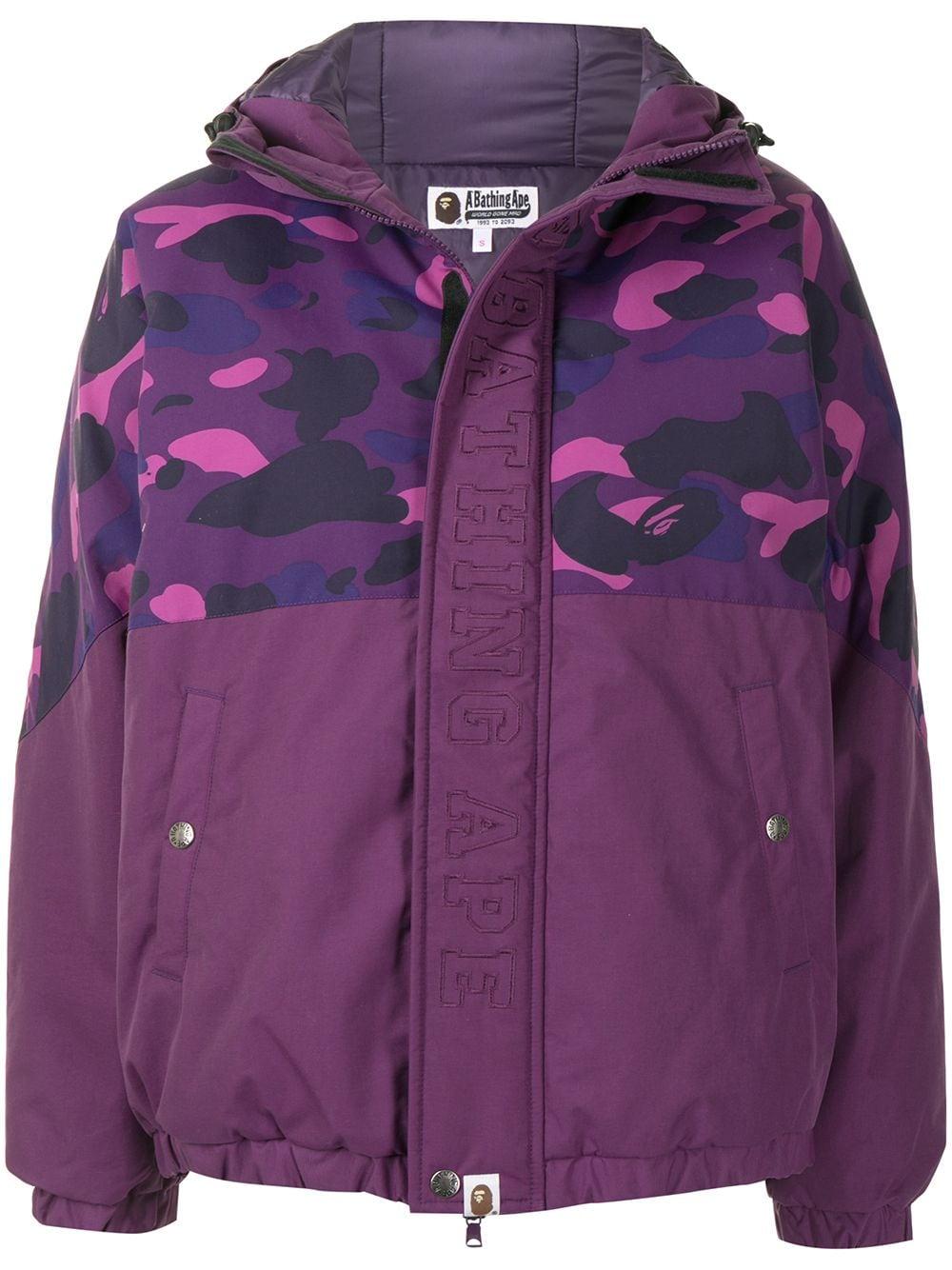 purple bape windbreaker