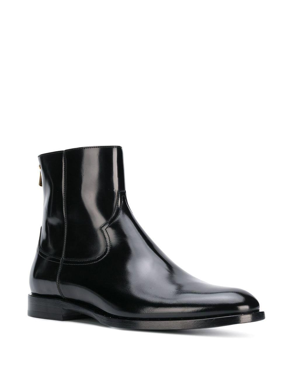 Dolce & Gabbana Leather Chelsea Ankle Boots in Black for Men - Lyst
