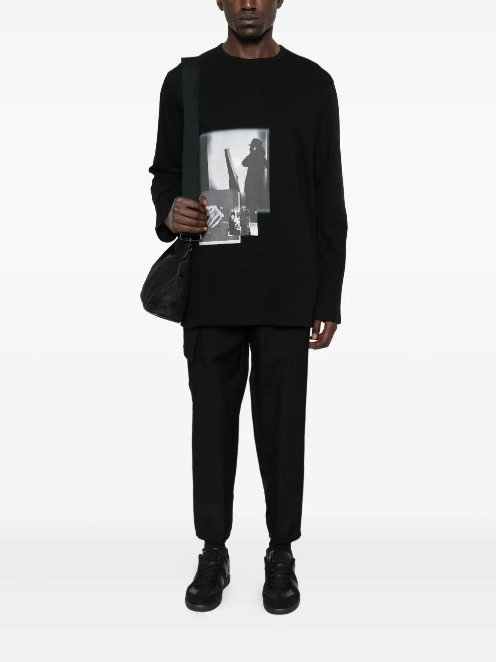 Tシャツ・カットソー Yohji Yamamoto FW23 Contrast sleeve t-shirt (HJT73081 RED3) Yohji yamamoto Contrast sleeve t-shirt available on julian