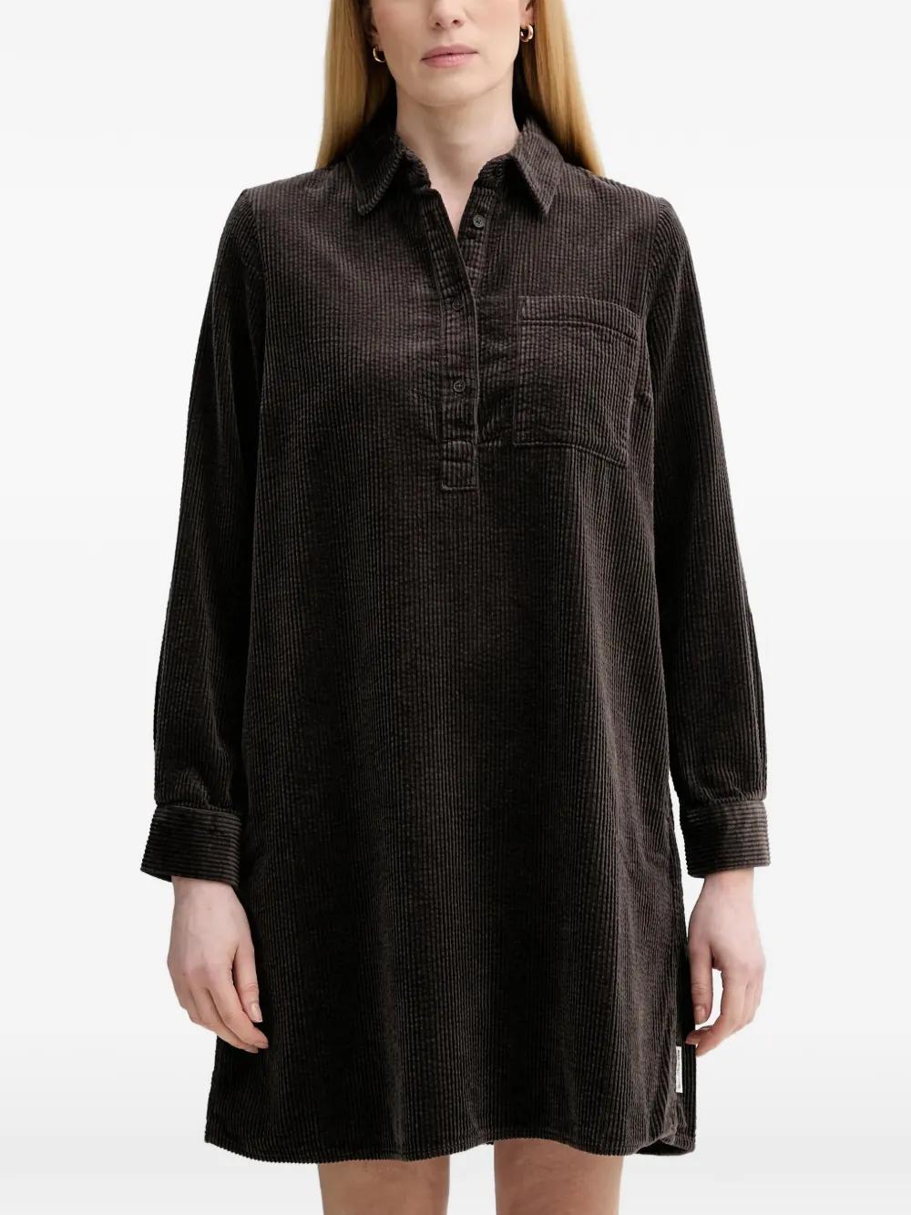 Marc O' Polo Corduroy Mini Dress in Black | Lyst