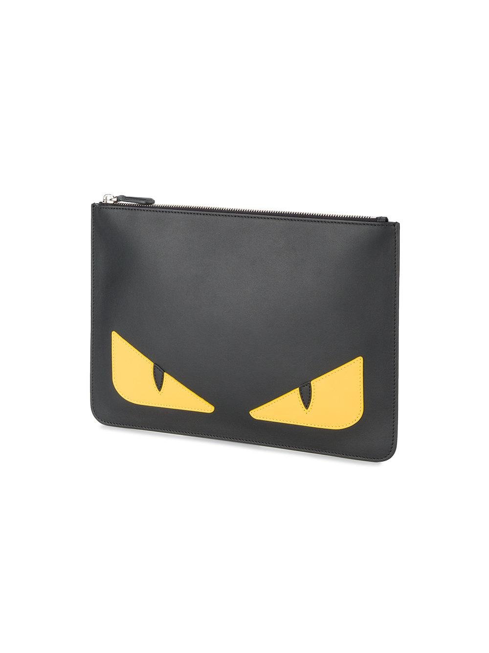 Fendi bag vintage FF zucca print handbag pouchette black pochette purse |  eBay