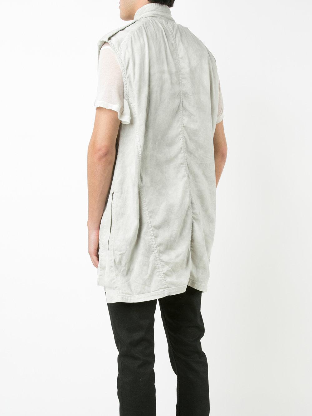 Julius Cotton Sleeveless Military Jacket in Grey (Gray) for Men Lyst