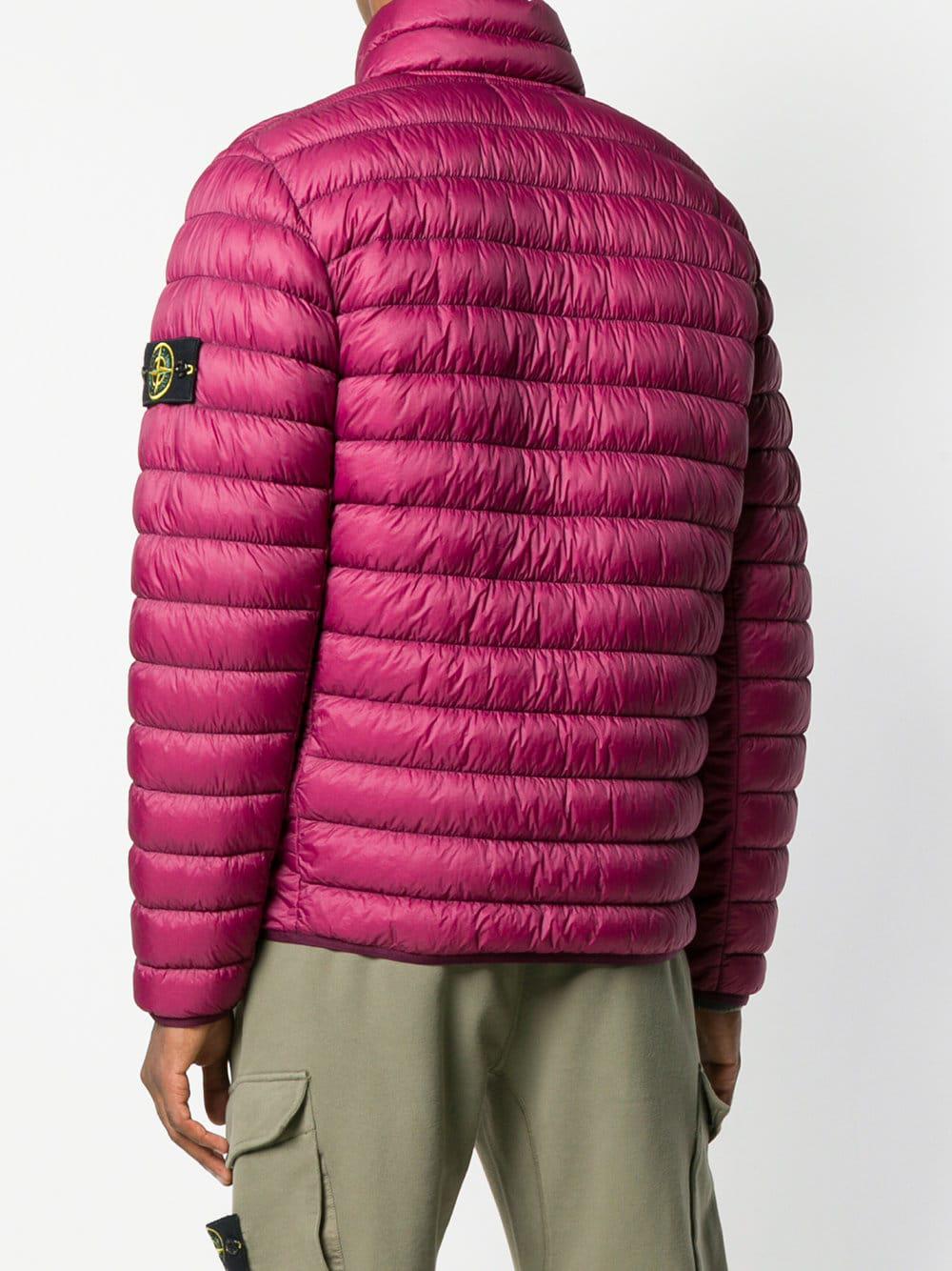 Stone Island Synthetic Shell Puffer Jacket in Pink for Men Lyst