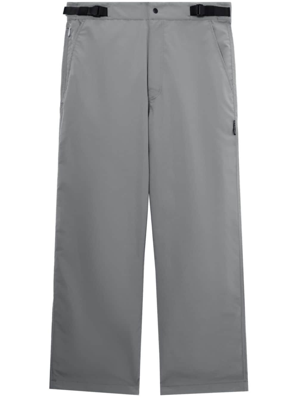izzue belted wide-leg trousers - Grey