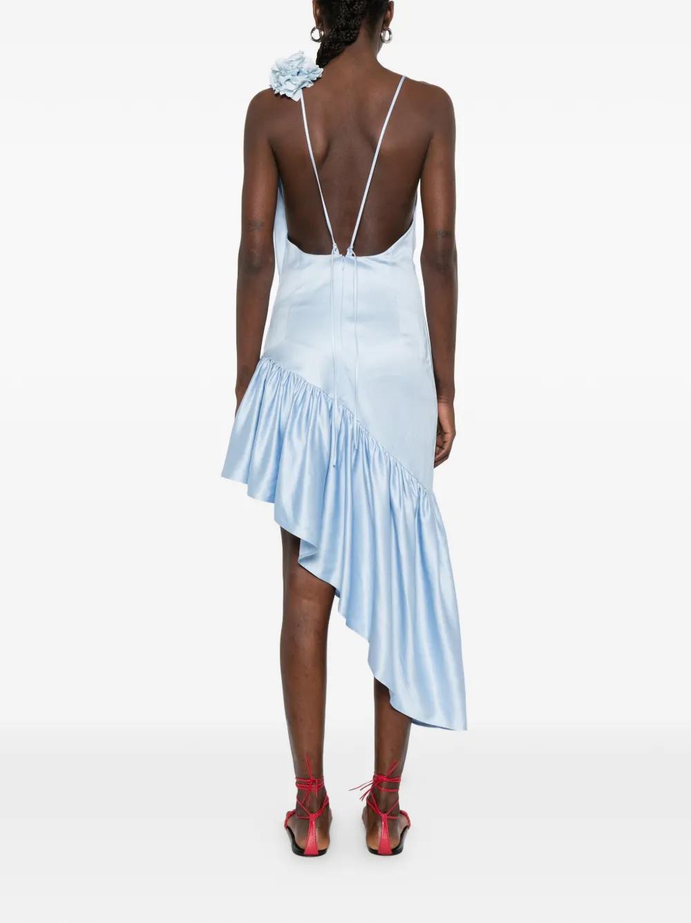 sandro one shoulder dress Sandro satin-effect Mini one-shoulder dress
