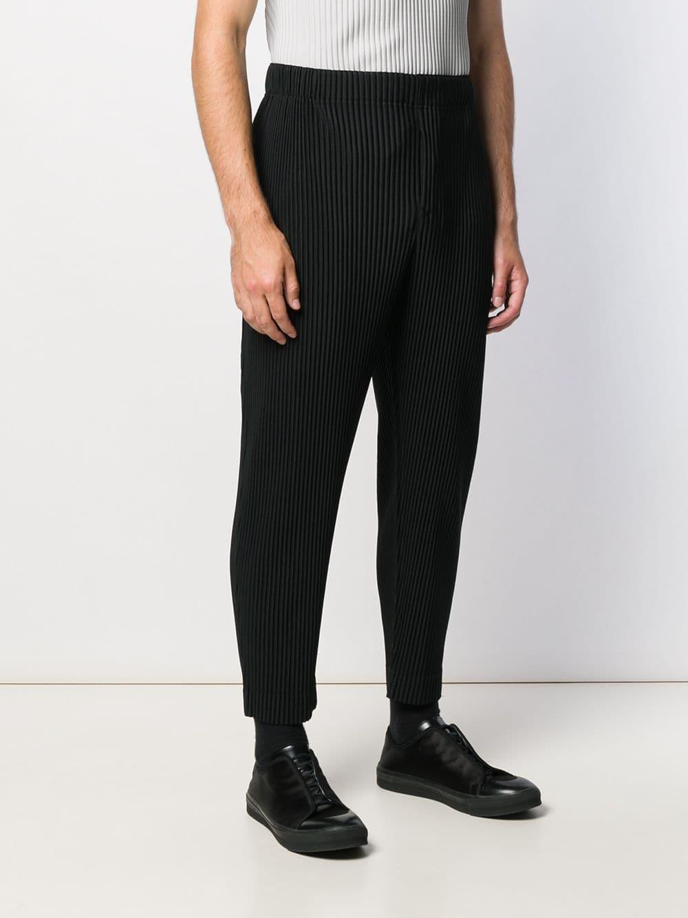 Homme Plissé Issey Miyake Pleated Trousers in Black for Men - Lyst