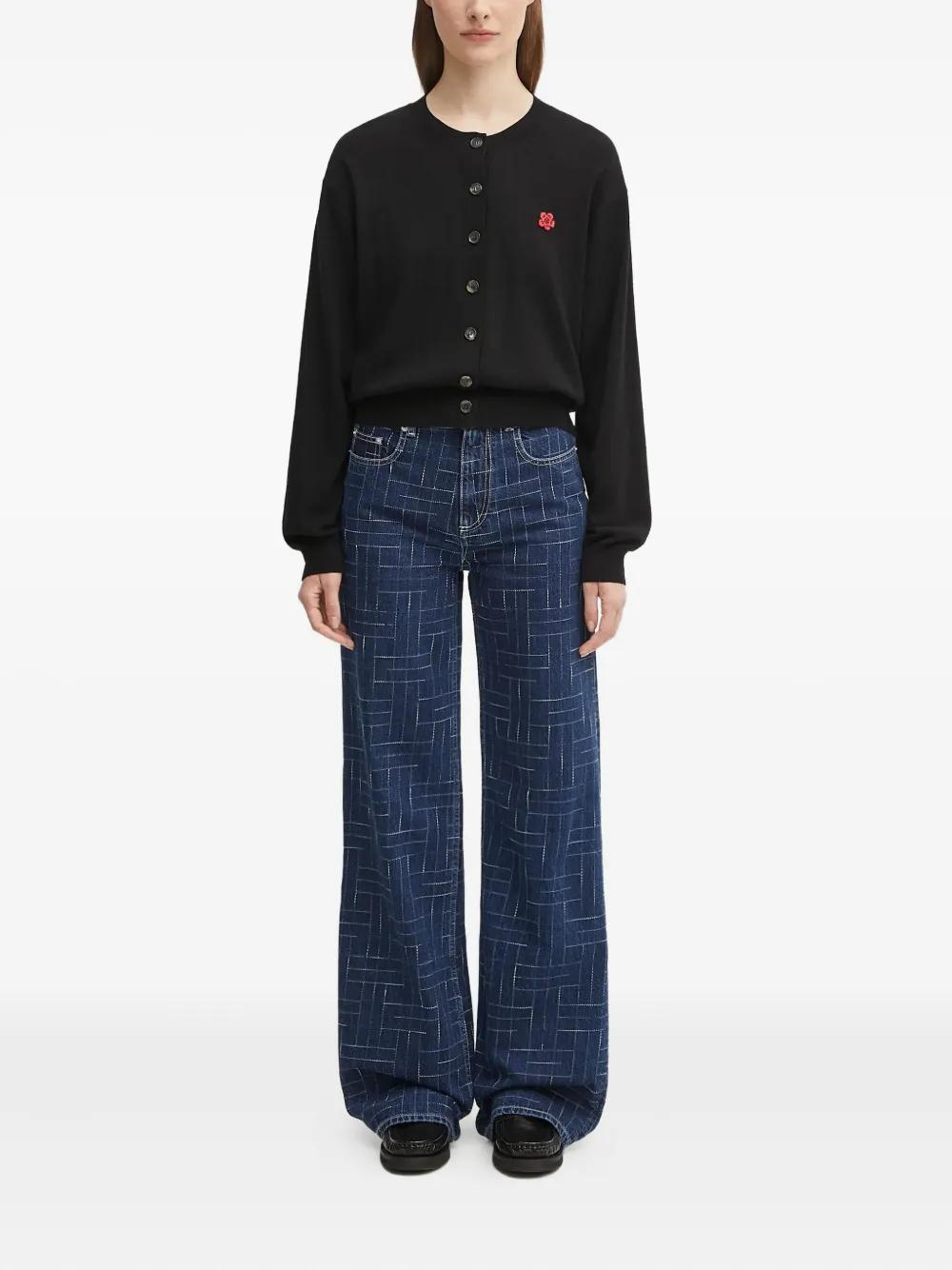 デニム・ジーパン KENZO Women Denim Pants FF52DP2306B4 DB BLUE Kenzo Straight-leg Bleached Jeans In Blue | ModeSens