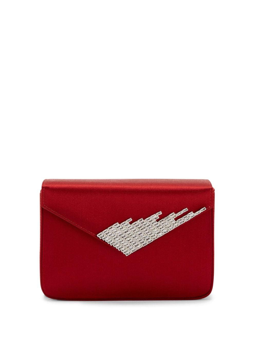 Giuseppe Zanotti Iveery Satin Clutch Bag in Red Lyst