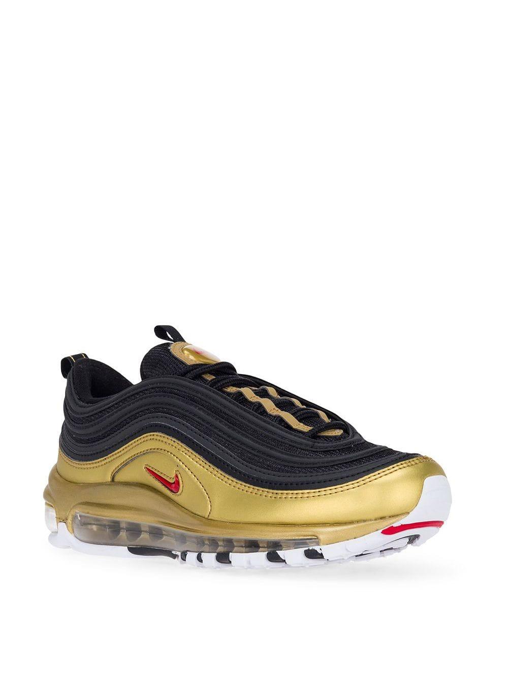 Nike Air Max 97 Sneakers in Black,Gold (Black) - Lyst